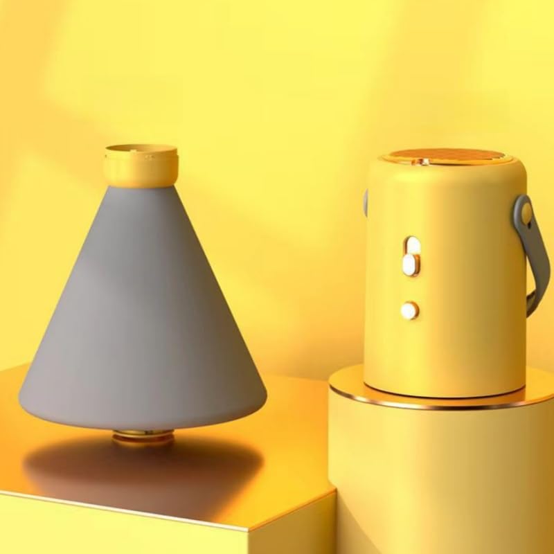 Iuseike 衣類乾燥機、除湿機 ミニ乾燥機、小型でポータブル、多機能、110V、旅行、寝具除湿、冬の暖房、過熱保護、雨天の心配なし、ペットの毛を乾かすことができ、完全な付属品、靴/衣類/人形の乾燥に適しています (イエロー,本体 + 布カバー（小）) [並行輸入品]